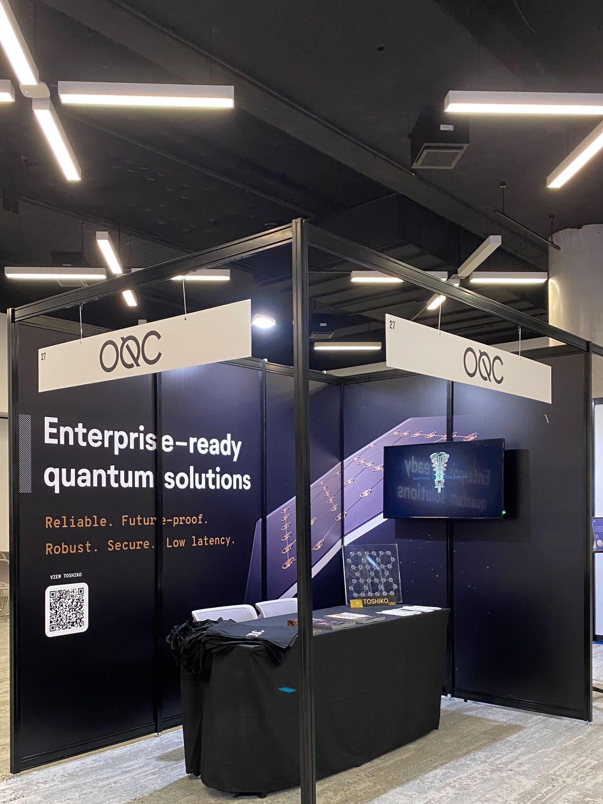 OQC stand at Supercomputing Asia 2024