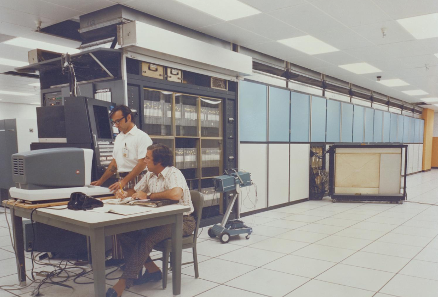 ILLIAC IV - credit NASA. In the 1970s, the ILLIAC IV was another example of large-scale parallel computing.