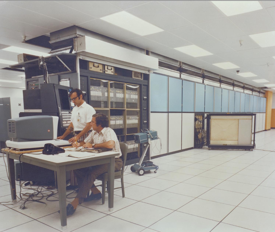 ILLIAC IV - credit NASA. In the 1970s, the ILLIAC IV was another example of large-scale parallel computing.